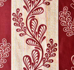 Heart Home Leaf Printed 7 ft Door Curtain for Living Room, Bed Room, Kids Room with 8 Eyelet- Pack of 2 (Maroon)-Hs43Hearth25595(Polyester_Red)
