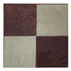 Kuber Industries Laminated Patch PVC 6 Piece Square Dining Table Placemat Set 30x30 CM (Maroon & Gold) - CTKTC040625
