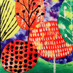 Heart Home Cushion Cover|Sofa Cushion Covers|Mushroom Tree Print Sitting Cushion Cover|Polyester Cushion Filler|16x16 Inch|Set of 5 (Green)