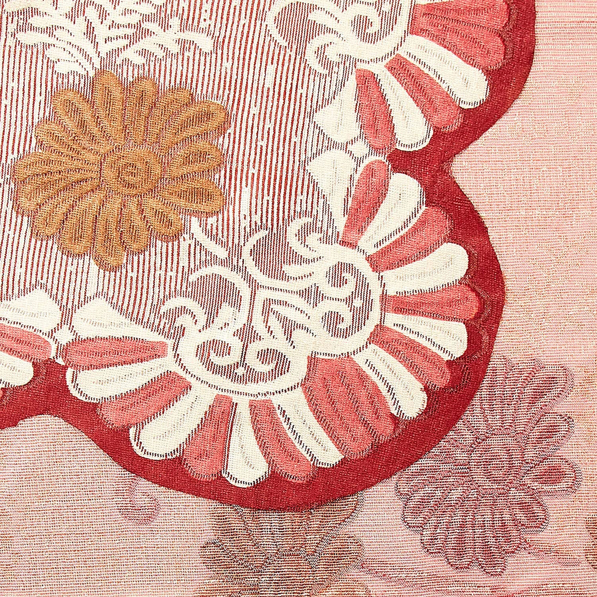 Kuber Industries Floral Design Shining Cotton 6 Seater Dining Table Cover 60"x90" (Maroon)-CTKTC32468