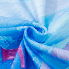 Kuber Industries Disney Frozen Microfiber Soft Kids Bath Towel (Sky Blue)