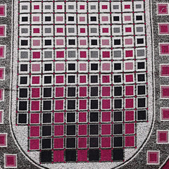 Kuber Industries Checkered Print 6 Piece Cotton 5 Seater Sofa Cover Use Both Side, Living Room, Drawing Room, Bedroom, Guest Room - Pink-KUBMART011162_Standard