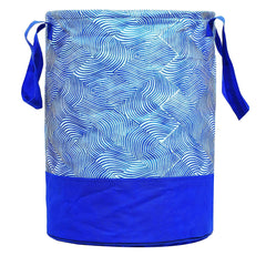 Kuber Industries Laheriya Printed 2 Pieces Waterproof Canvas Laundry Bag, Toy Storage, Laundry Basket Organizer 45 L (Blue) -KUBMART2748