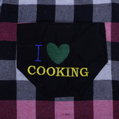 Kuber Industries Checkered Design Cotton 2 Pieces Waterproof Kitchen Apron with Front Pocket (Black) - CTKTC40391