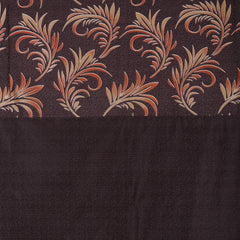 Kuber Industries Leaf Design 2 Pieces Polyester Eyelet Door Curtain 7 Feet (Coffee)-Ctktc14227