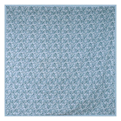 Heart Home Cotton Soft Lightweight Tropical Plant Design Reversible Single Bed Dohar | Blanket | AC Quilt for Home & Travel (Sky Blue)