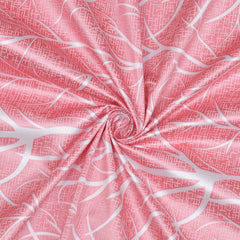 Kuber Industries Tree Printed 7 Feet Door Curtain for Living Room, Bed Room, Kids Room with 8 Eyelet- Pack of 2 (Pink)-HS43KUBMART25583, Standard