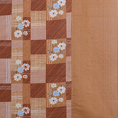 Kuber Industries Double Bedsheet(228 * 254 cm)|Cotton 120 TC Luxury Printed Soft & Lightweight Bedsheet for Double Bed with 2 Pillow Covers (Brown)