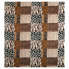 Heart Home Stone Print Glace Cotton Double Bedsheet with 2 Pillow Covers (Black & Brown) (HS_36_HEARTH019546)