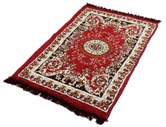 Heart Home 4 x2 Feet Superfine Velvet Carpet|Rug|Living Room|Bedroom|Hall (Maroon), (Model: HS_36_HEARTH018356)