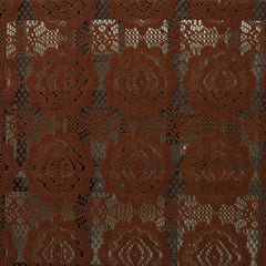 Kuber Industries Circle Design Cotton 4 Seater Center Table Cover - (Brown)-KUBMART2719