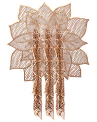 Kuber Industries Flower Design Soft Leather Table Placemats, Set of 6 (Copper), Standard (HS43KUBMART026094)