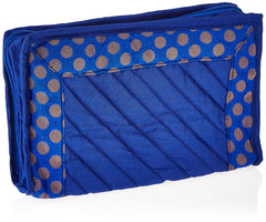 Kuber Industries Designer Cotton Jewellery Kit, Blue