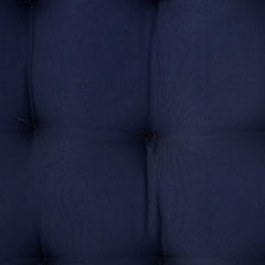 Kuber Industries Cotton Decorative Fabric Chair pad/Back Support/Seat Cushion with Ties and Handmade Quilting,14" x 14" Inch (Navy Blue) - CTKTC46173