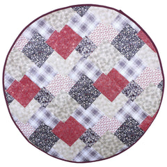 Kuber Industries 3D Checkered Design Waterproof PVC Reversible Food Mat Bedsheet Protector Bed Server (Maroon) - CTKTC040601