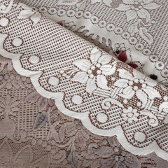 Kuber Industries Cotton Round Table Cover with Flower Design for Parties, Birthdays or Special Holiday Gatherings & Indoor/Outdoor (Brown), (Model: HS_37_KUBMART020507)