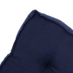 Heart Home 2 Pieces Cotton Decorative Fabric Chairpad/Back Support/Seat Cushion and Handmade Quilting, 14" x 14" Inch (Navy Blue) HEART926
