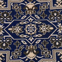 Kuber Industries 5 x 7 Feet Superfine Velvet Carpet|Rug|Living Room|Bedroom|Hall (Blue)