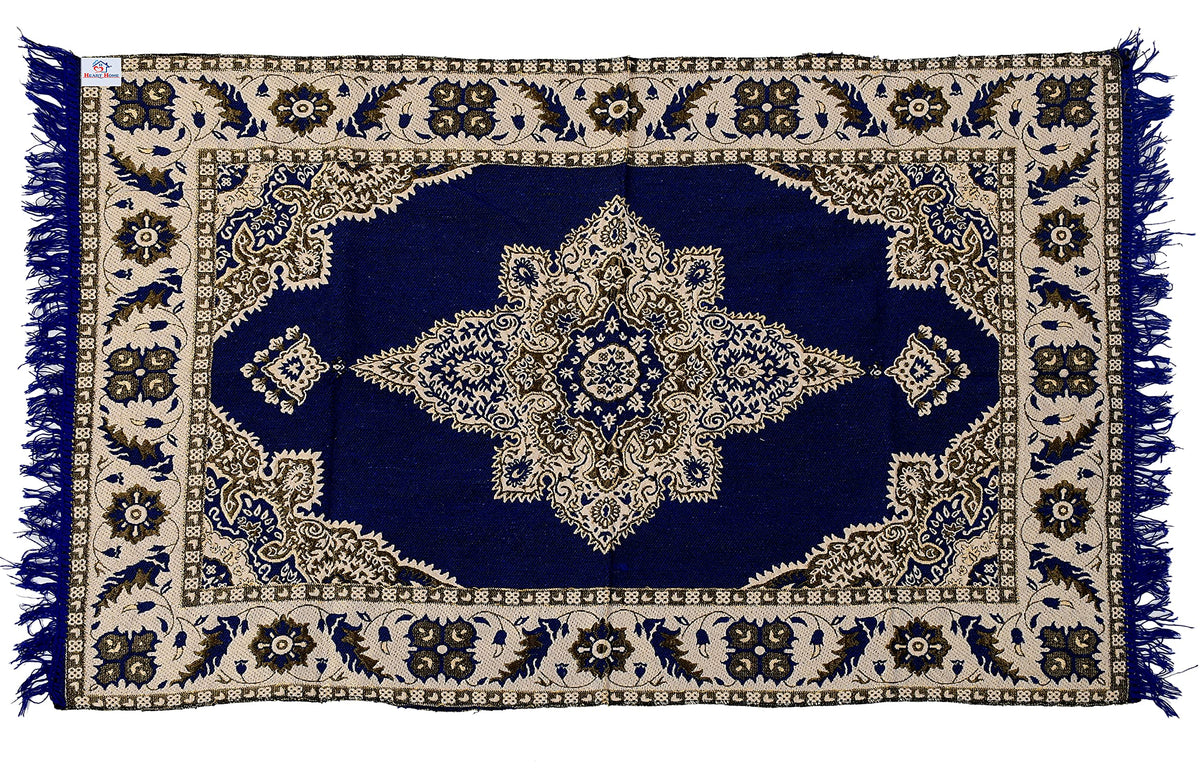 Heart Home 4.5 x3 Feet Superfine Velvet Carpet|Rug|Living Room|Bedroom|Hall (Blue), Standard (HS_36_HEARTH019567)