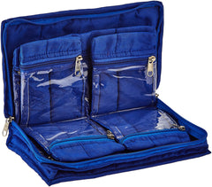 Kuber Industries Designer Cotton Jewellery Kit, Blue