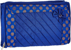 Kuber Industries Designer Cotton Jewellery Kit, Blue