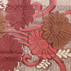 Kuber Industries Floral Cotton 4 Seater Centre Table Cover - Red (CTKTC01153)