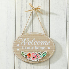 Door Decor Panel|Wall Hanging Wooden Frame Board (Cream)