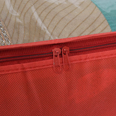 Kuber Industries Transparent Underbed Storage Cover/Lehenga Cover/Saree Cover/Gown Cover/Salwar Suit Cover For Women-Pack of 2 (Red)