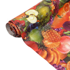 Kuber Industries 3D Fruits Design PVC Wardrobe Kitchen Drawer Cupboard Cabinet Shelf Mat 10 Mtr (Maroon) CTKTC33366